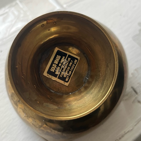 Vintage Heart Shape Gold Solid Brass Basket with Handle - Picture 7 of 8